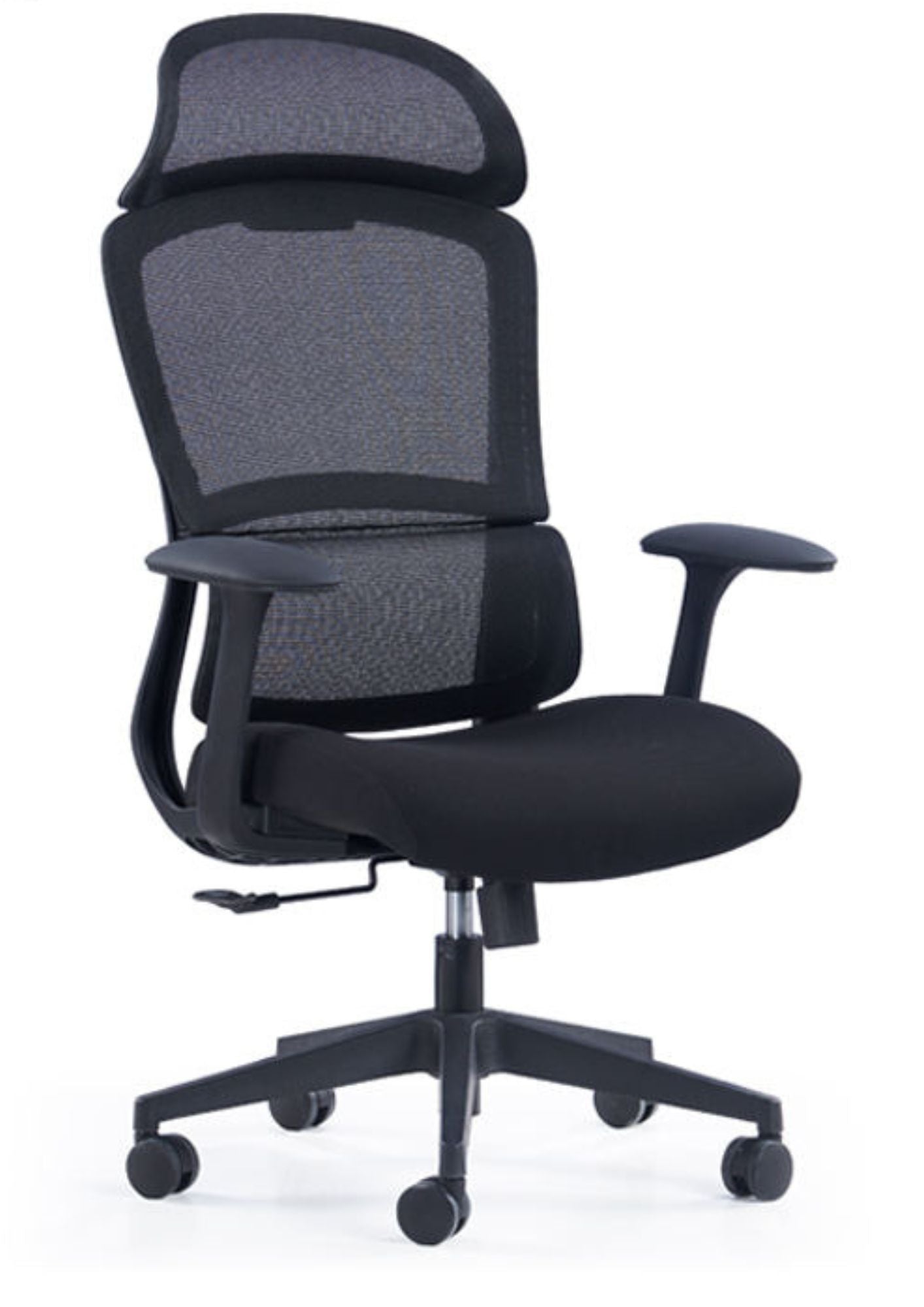 Office Chair with Fixed Mesh Headrest & PU Armrest – HC-555A