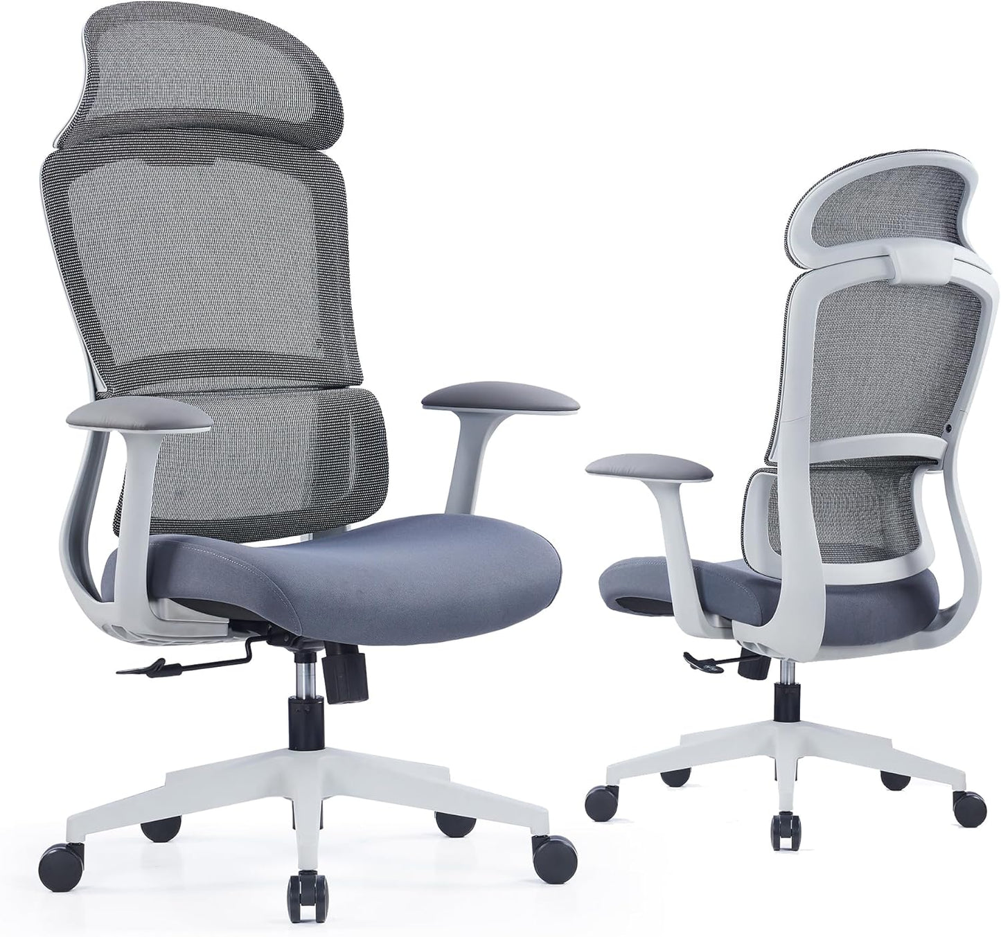 Office Chair with Fixed Mesh Headrest & PU Armrest – HC-555A-HS