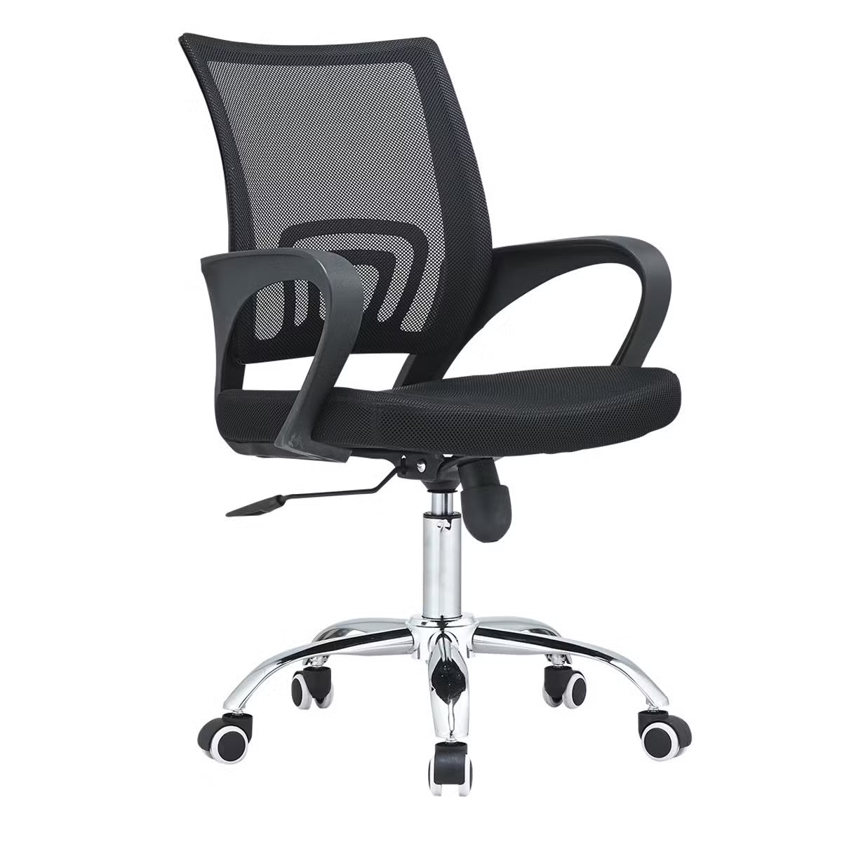 Low Back Mesh Office Chair, Chrome Base, Black - DAN 509
