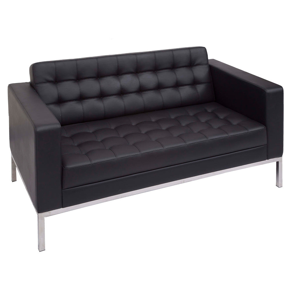 PU / Leather Lounge Chair with Stainless Steel Base – S04-2