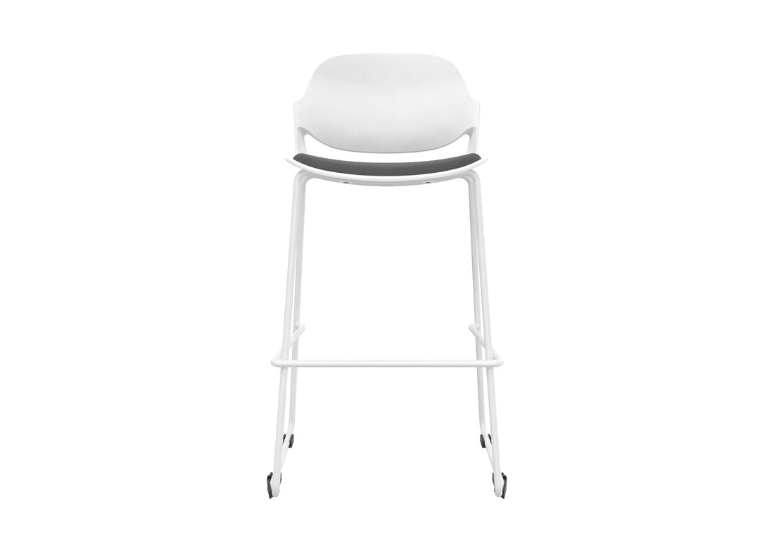 White Frame Visitor Chair with PP Backrest – HY-833B