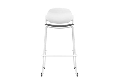White Frame Visitor Chair with PP Backrest – HY-833B
