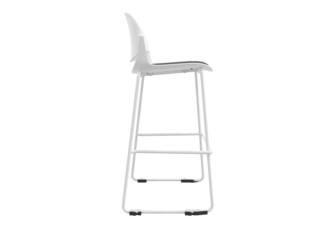 White Frame Visitor Chair with PP Backrest – HY-833B