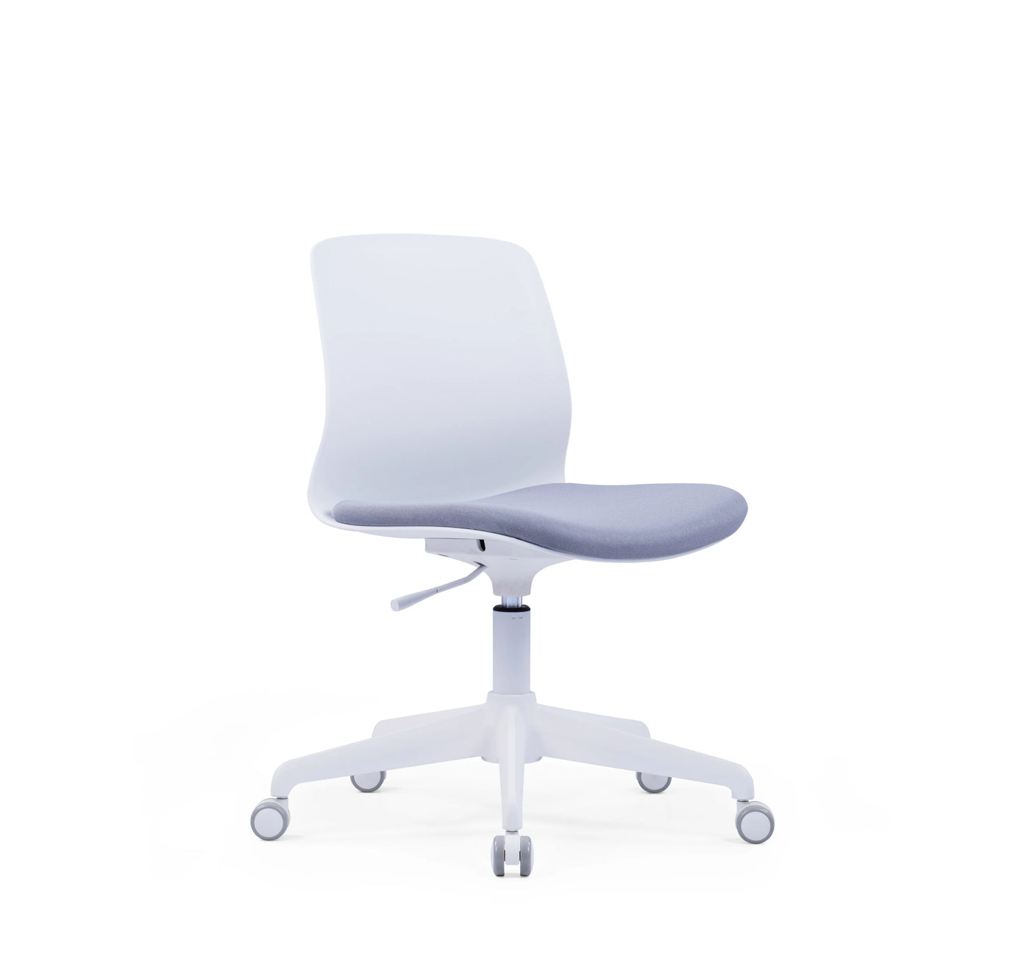 White Frame Fabric Office Chair with Gaslift Base – EMS-006C