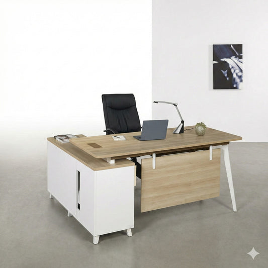 L-Shaped Manager Office Desk in Abu Dhabi – TSG-60-18