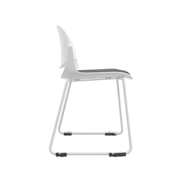 White Frame Fabric Chair with Painted Leg – HY-833C