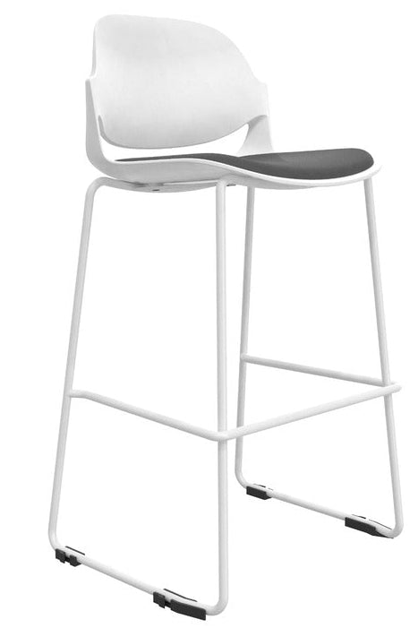 White Frame Visitor Chair with PP Backrest – HY-833B