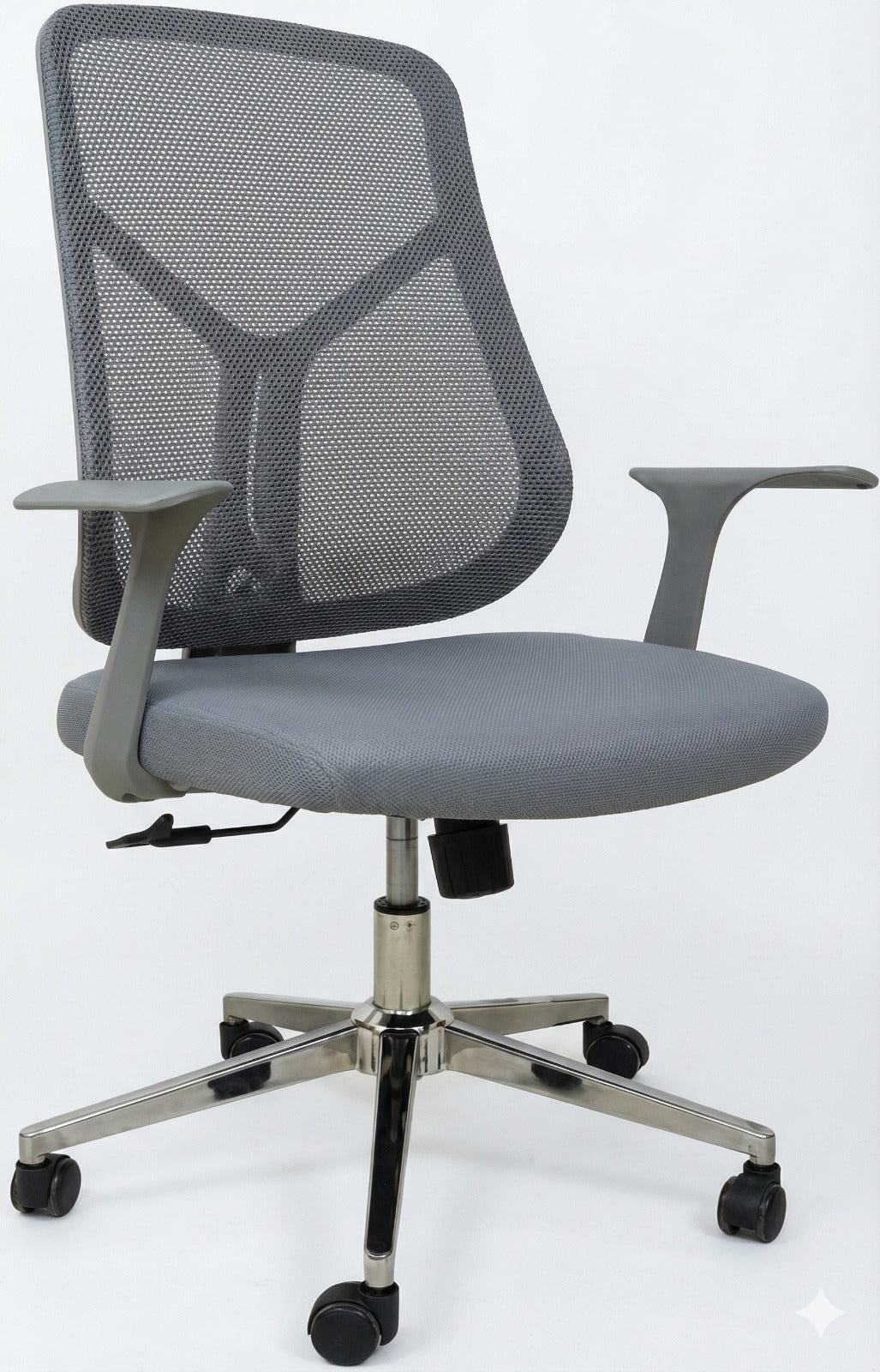 Medium Back Mesh Office Chair, Chrome Base, Grey - DAN 336