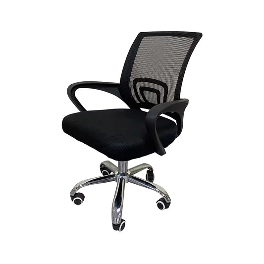 Low Back Mesh Office Chair, Chrome Base, Black - DAN 508