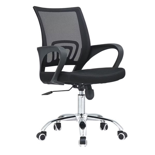 Low Back Mesh Office Chair, Chrome Base, Black - DAN 509