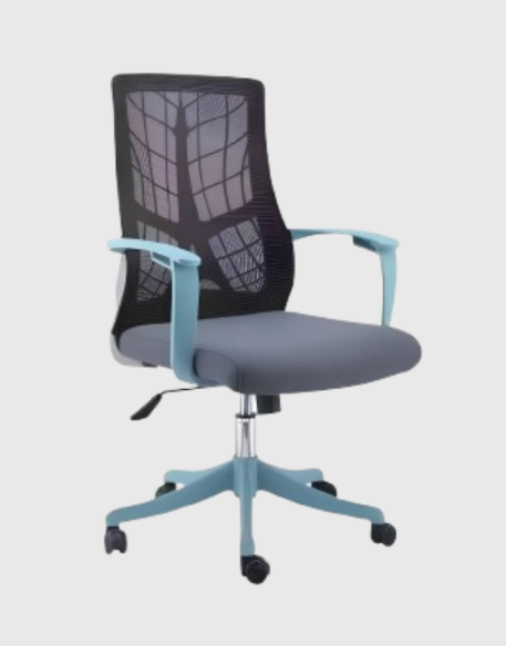 Medium Back Mesh Office Chair, Chrome Base, Grey - DAN 8008M
