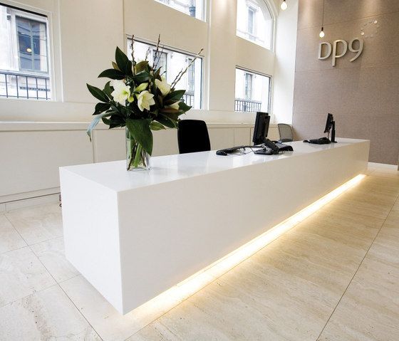 L shape reception desk