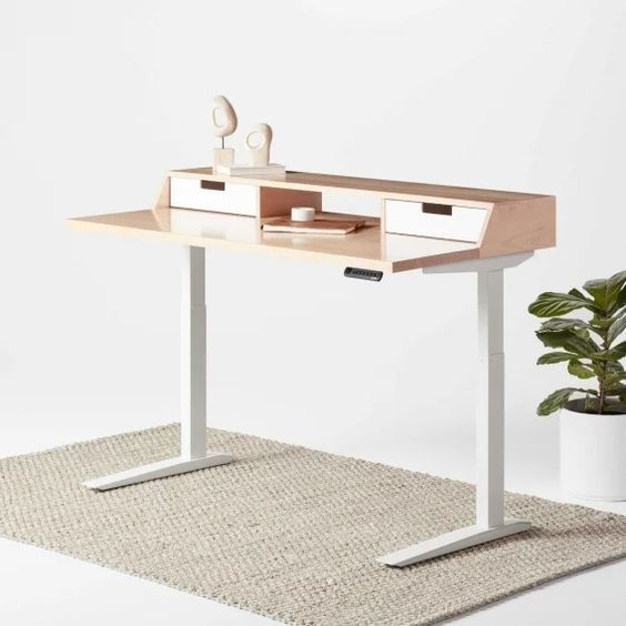 Adjustable height deals desk table